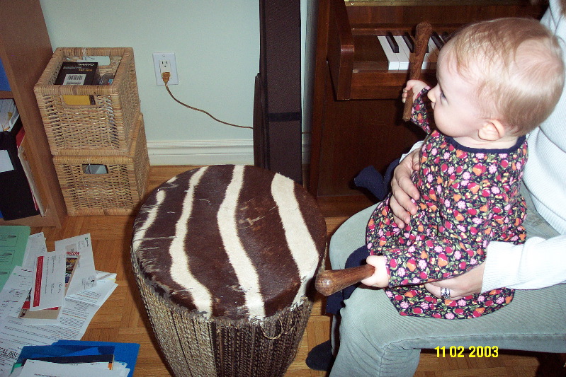 Hannah on the drum